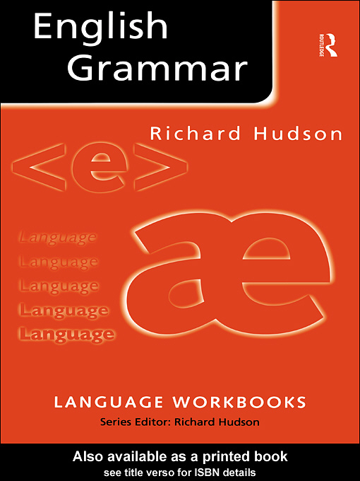 Title details for English Grammar by Richard  Hudson - Available